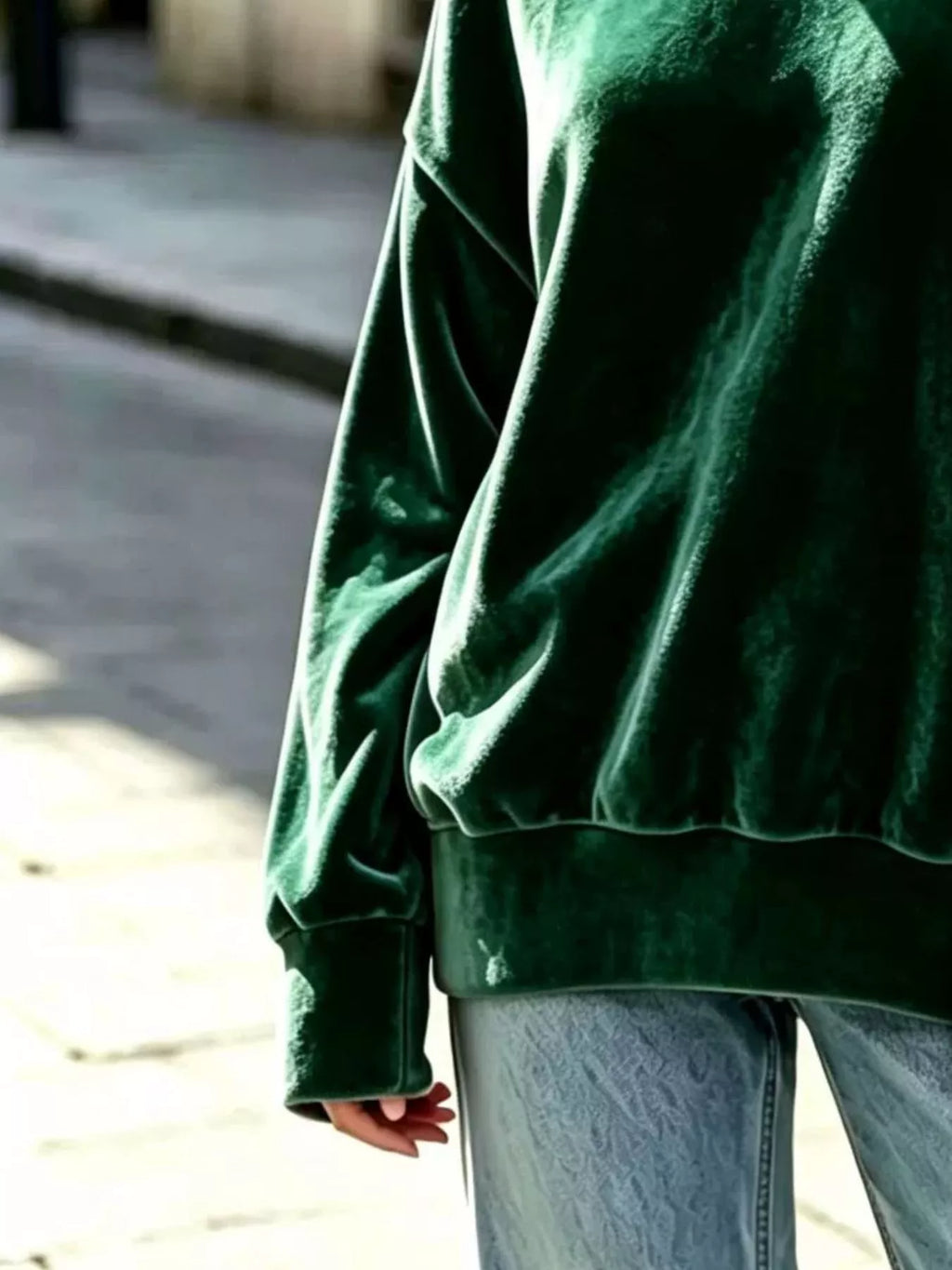 Full Size Oversized Dropped Shoulder Sweatshirt Plus Size
