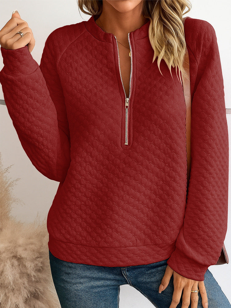 2026 New Style Short Lapel Zipper Women's Layered Down Jacket With Diamond Pattern And Long Sleeve With Hood For Casual Style