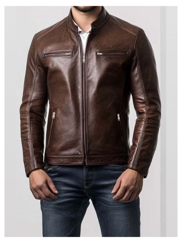 Men's Albert Dark Brown Leather Jacket