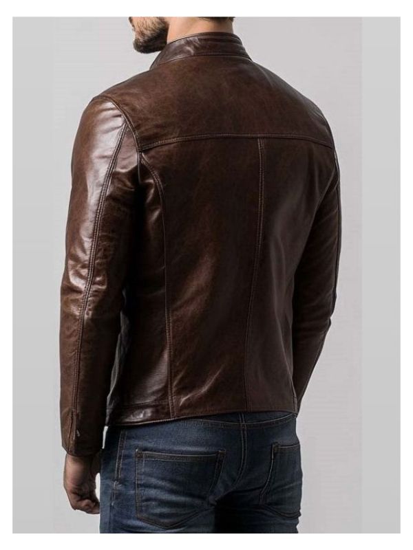 Men's Albert Dark Brown Leather Jacket