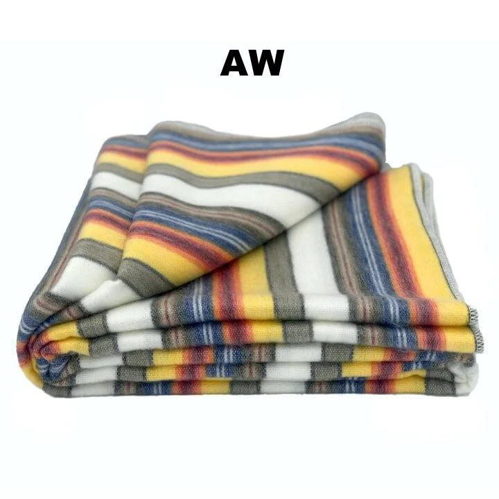 Alpaca Bed Blanket - Striped