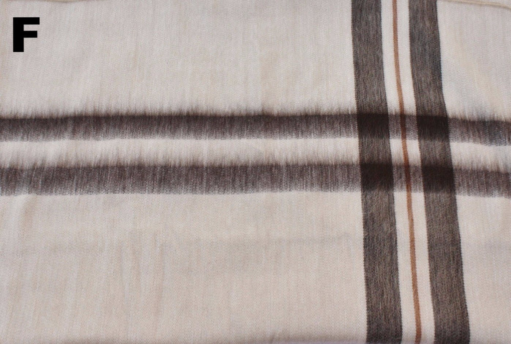Alpaca Bed Blanket - Striped