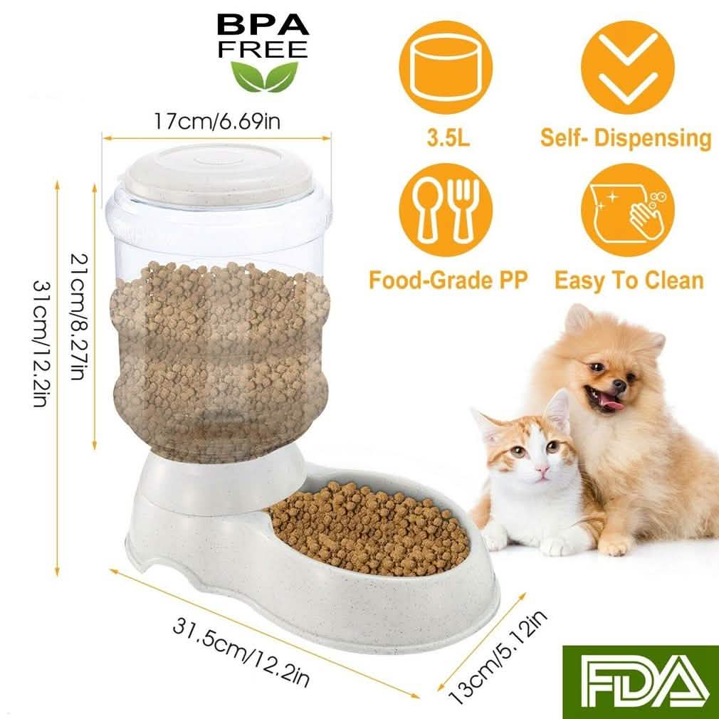 Automatic Pet Feeder Self-Dispensing Gravity Pets Food Dispenser