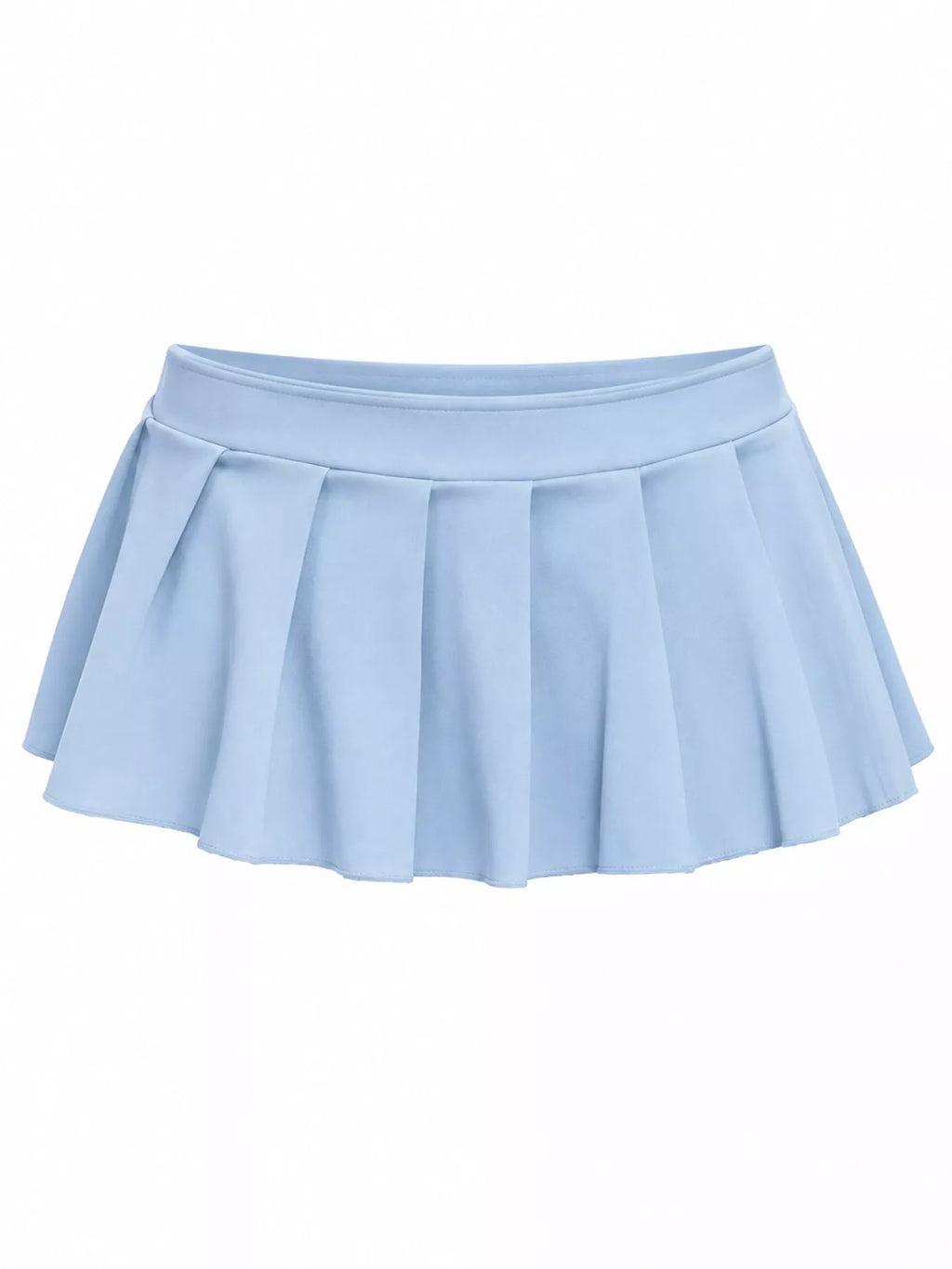 Low Waist Pleated Micro Mini Skirt