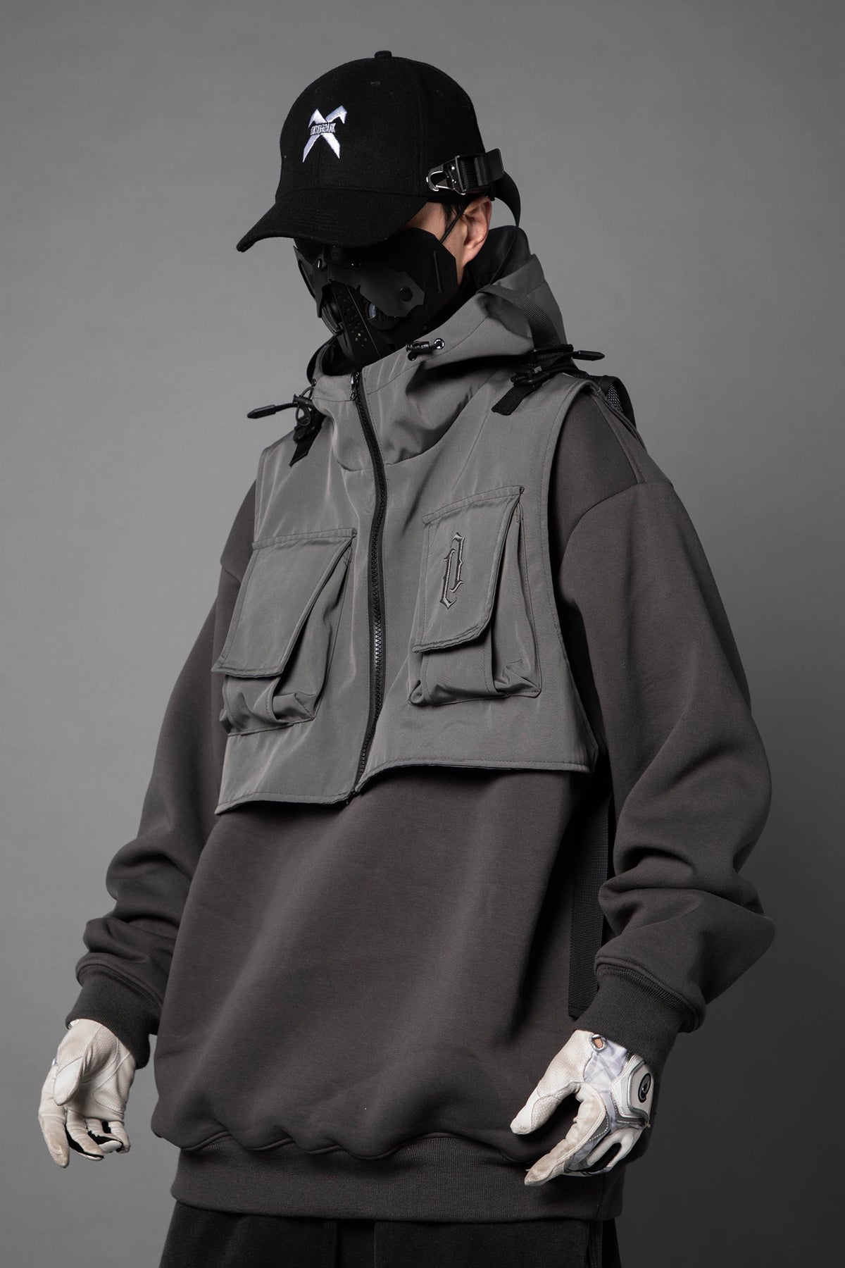 HiH34 Grey Tech Guard Hoodie