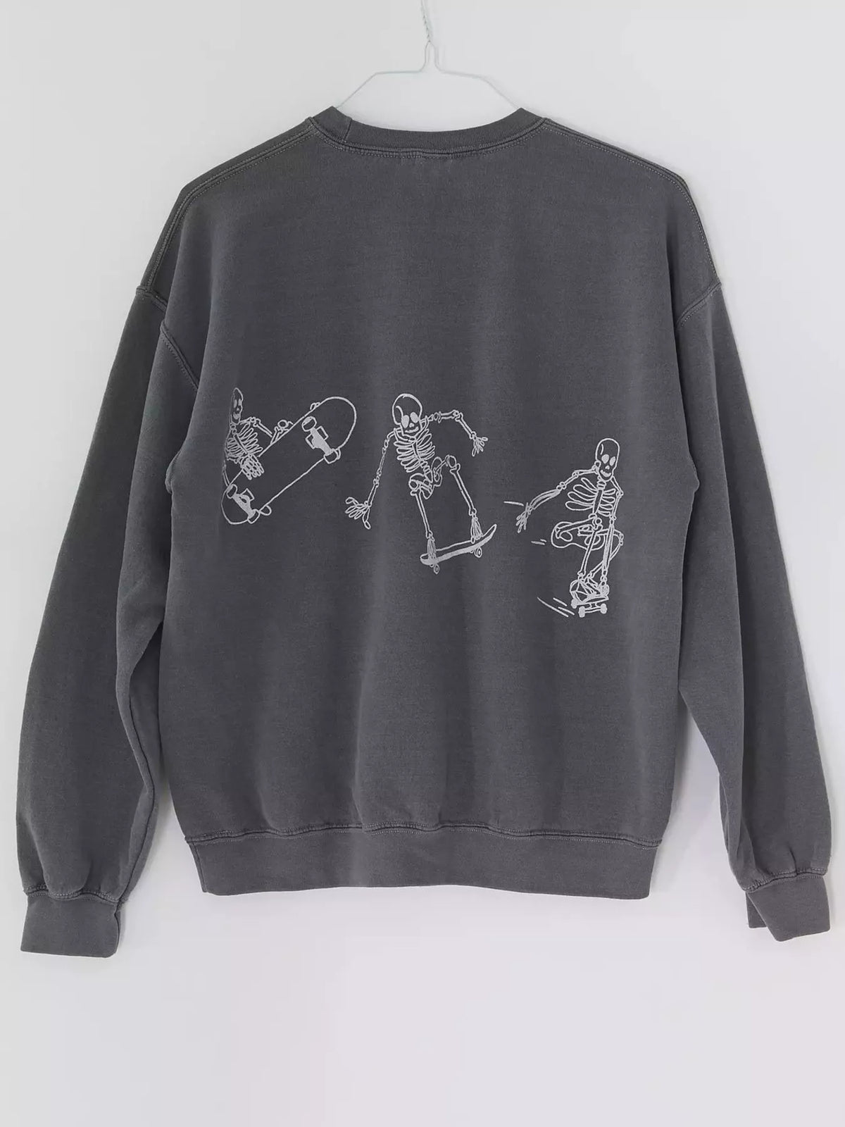 Skeleton Graphic Round Neck Sweatshirt