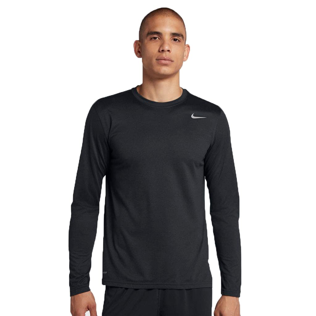 Nike Mens Dry Anti-Odor Dri-Fit Long Sleeve Shirt Cardinal X-Large