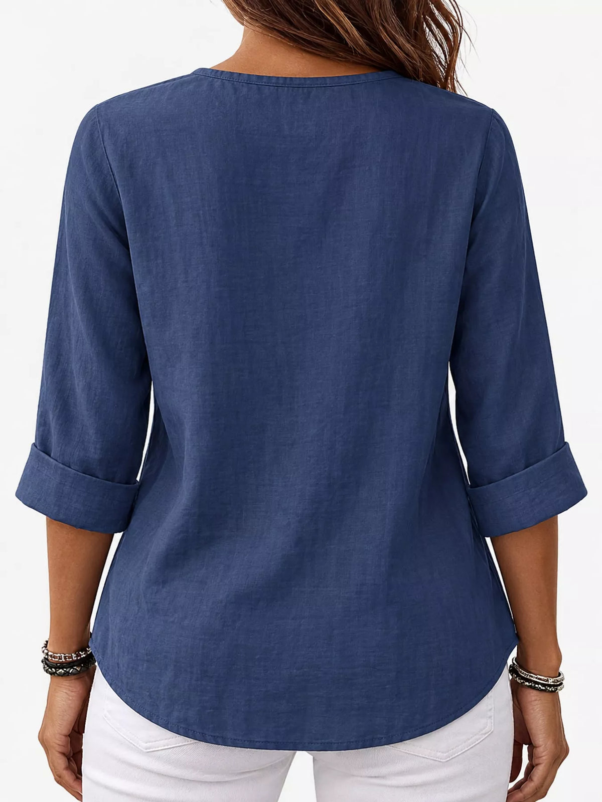 Notched Button Down Shirt
