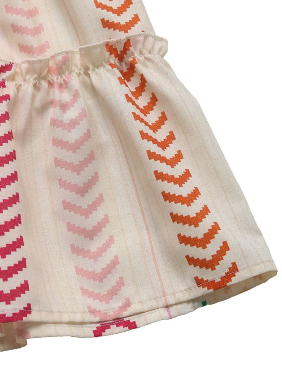 Frill Printed Maxi Skirt