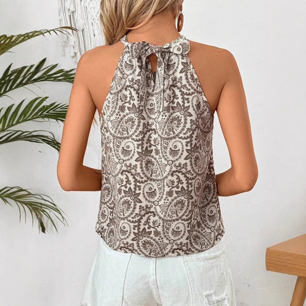 Women's Printed Ethnic Style Vest Top