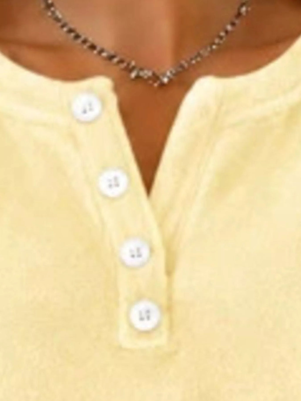 Button Detail Dropped Shoulder Sweatshirt