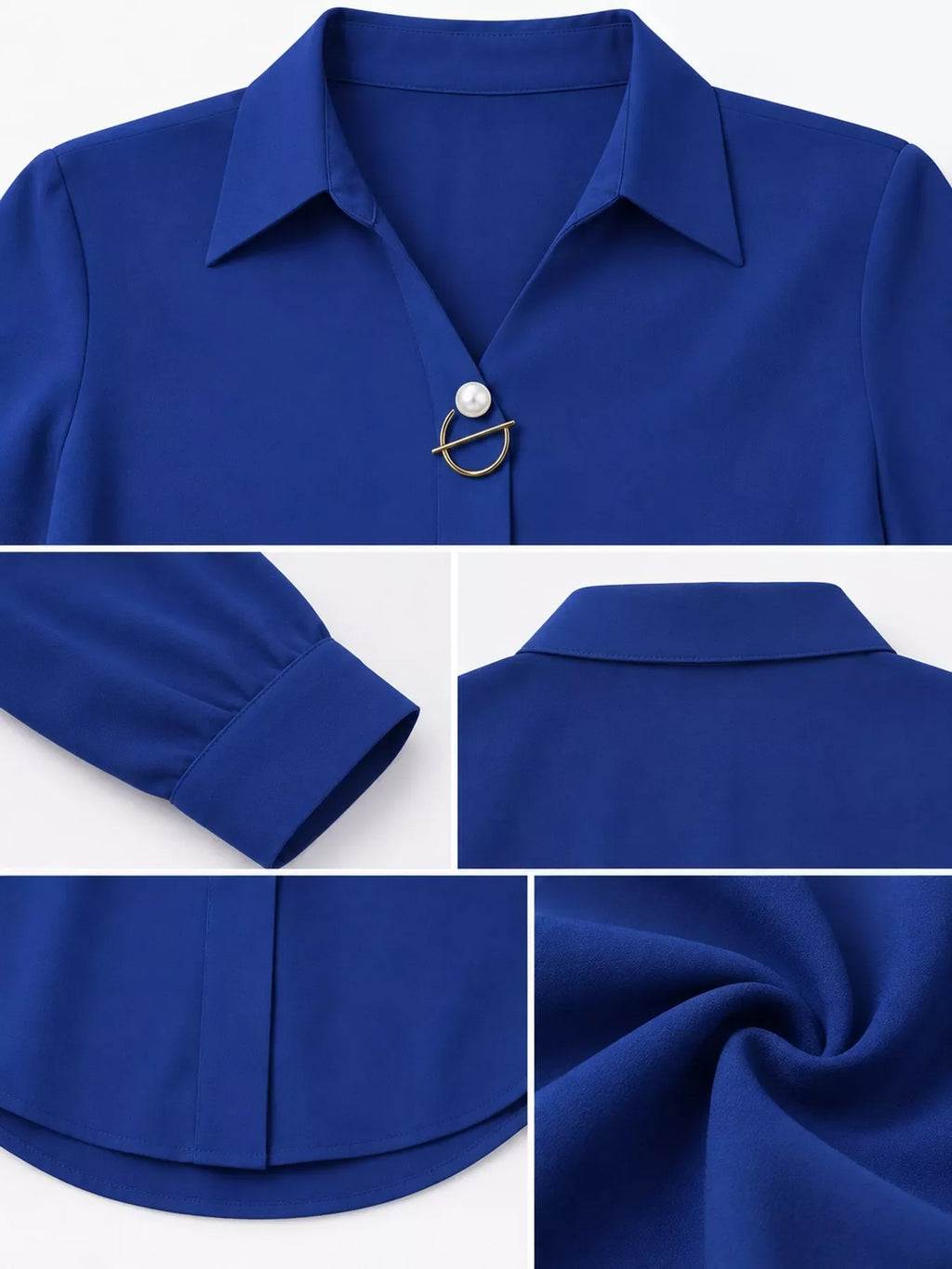 Long Sleeve Satin Blouse