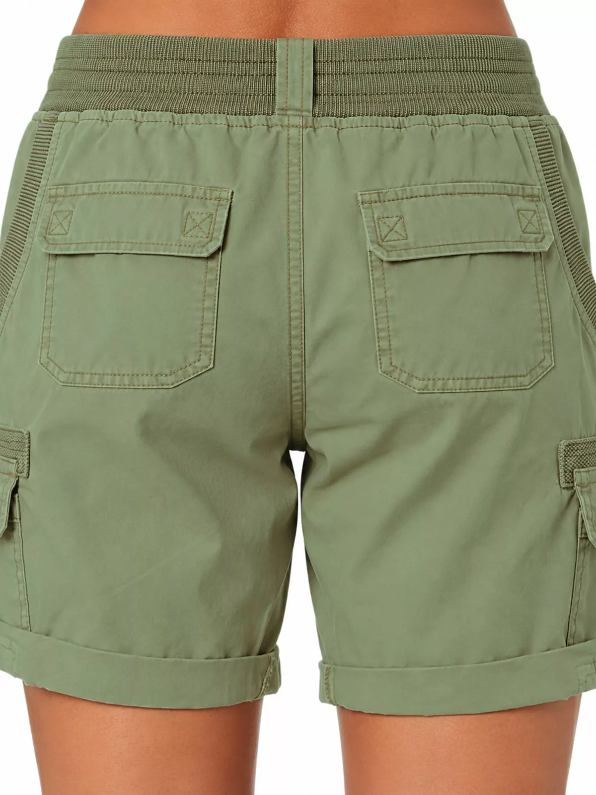 Full Size Drawstring Cargo Shorts Plus Size