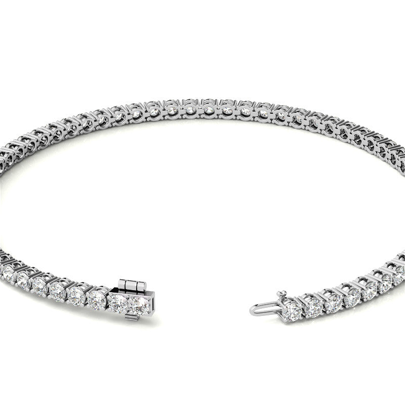 3.50 CTW Lab Grown Diamond Tennis Bracelet  in 14kt White/Yellow Gold (G/VS) AGI Certified