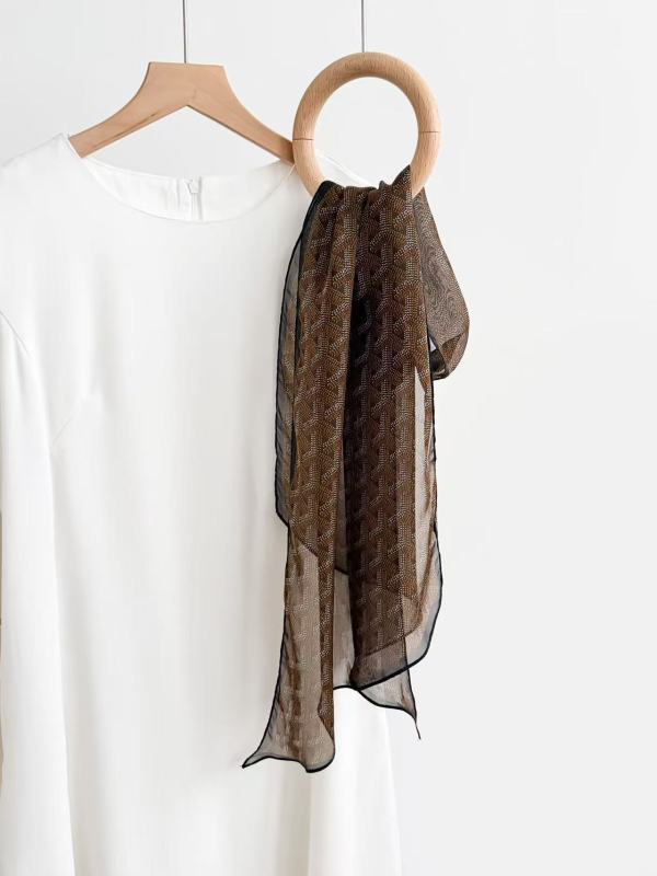 Spring Lightweight High-end Narrow Long Silk Scarf