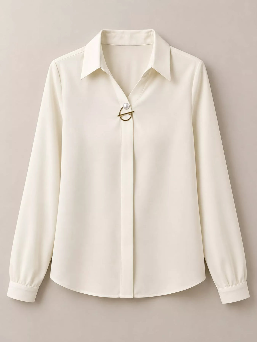 Long Sleeve Satin Blouse