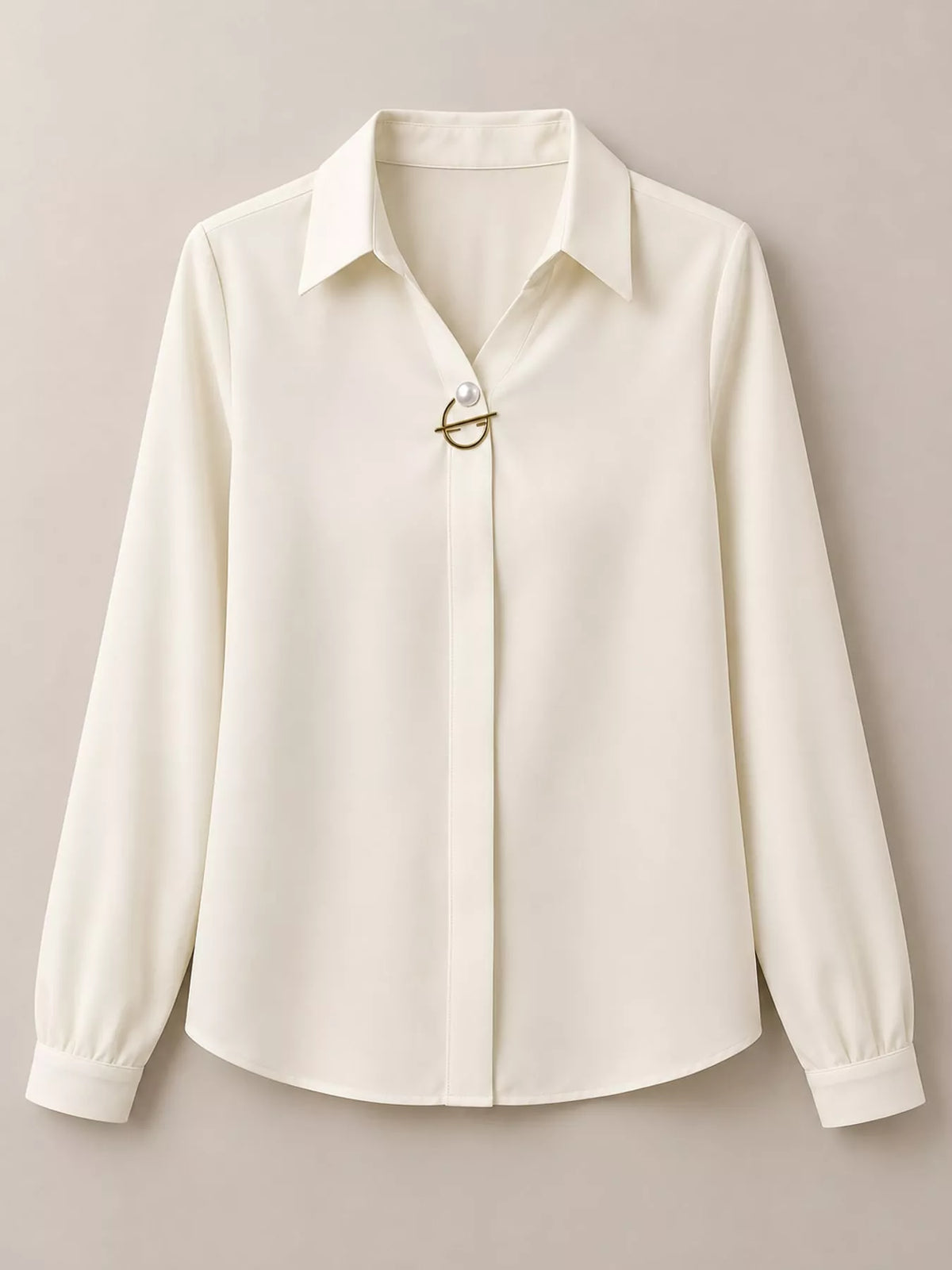 Long Sleeve Satin Blouse