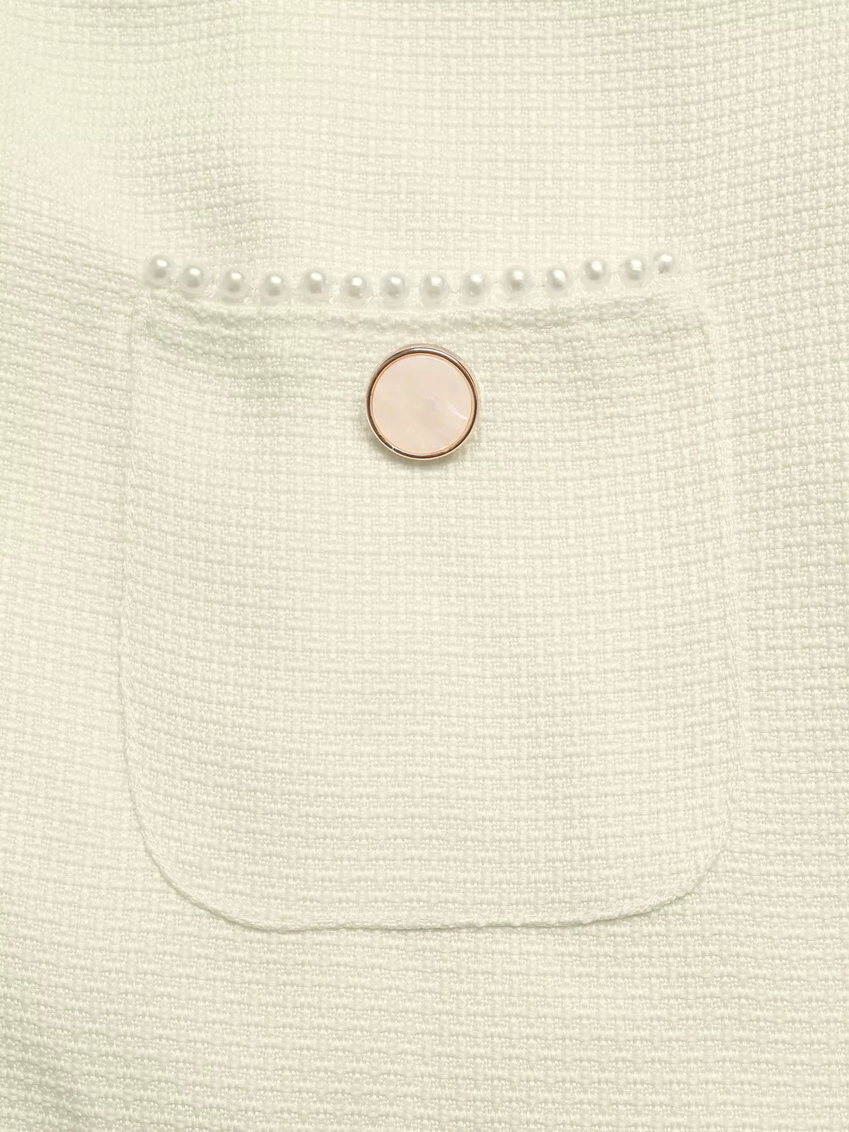 Peter Pan Collar Button-Front Tweed Mini Dress