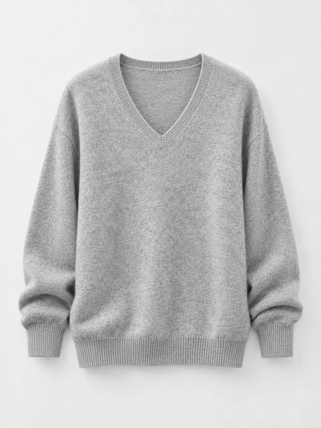 V-Neck Dropped Shoulder Sweater