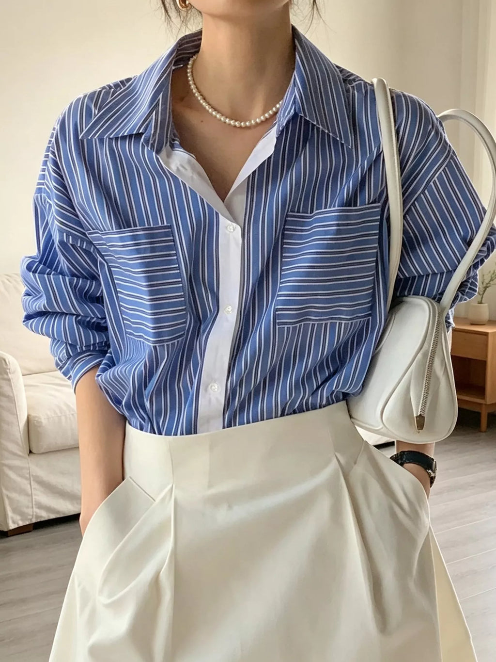 Striped Button-Down Shirt