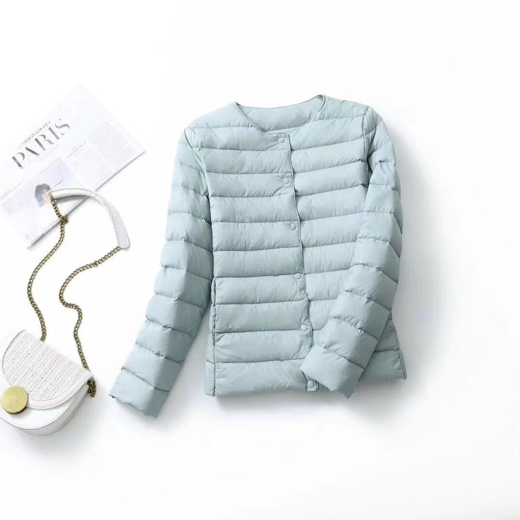 Womens Lightweight White Duck Down Jacket