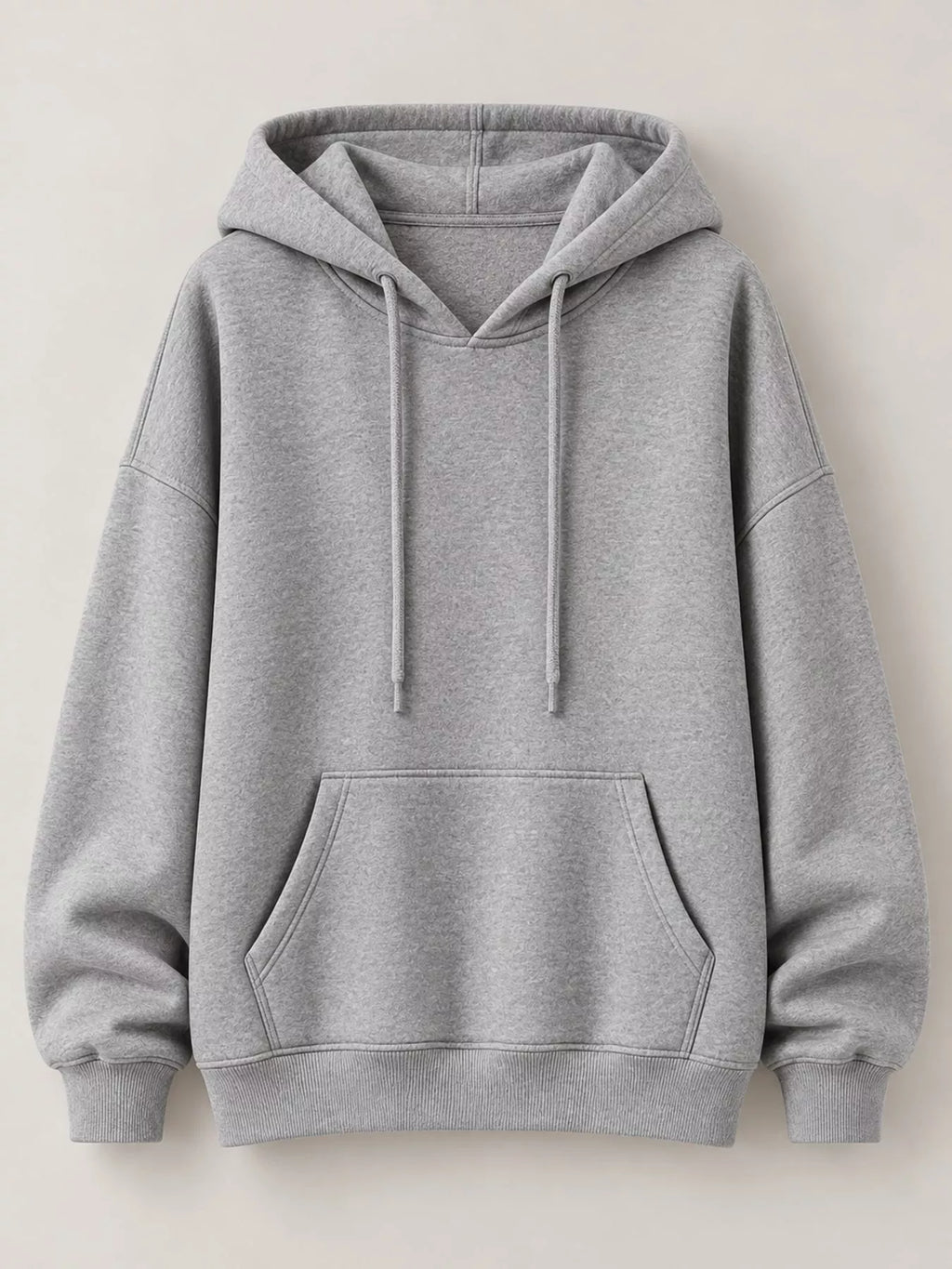 Drawstring Dropped Shoulder Hoodie