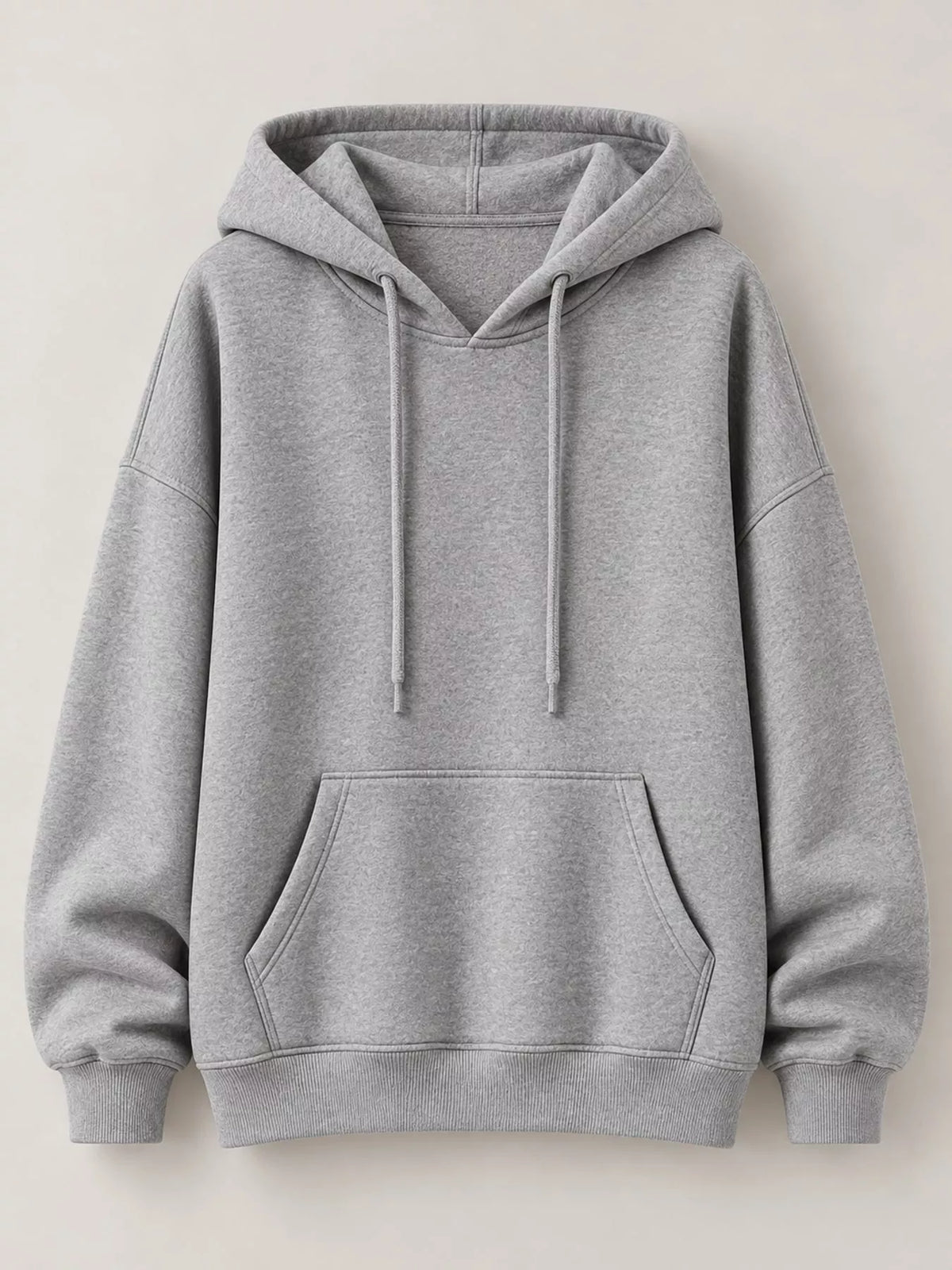 Drawstring Dropped Shoulder Hoodie