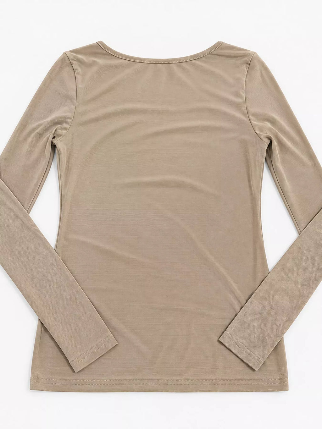 Full Size Sheer Mesh Long Sleeve Top Plus Size