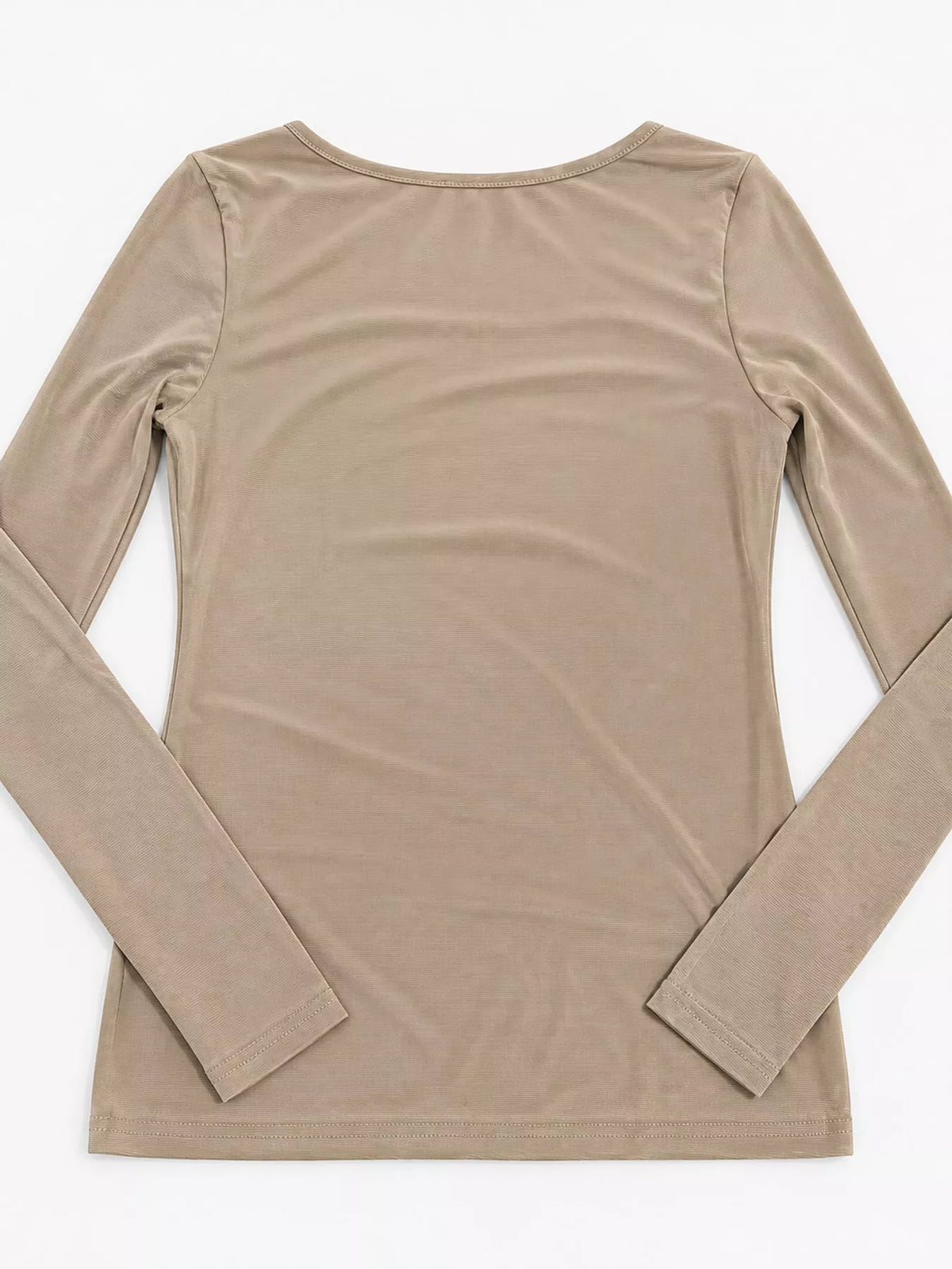 Full Size Sheer Mesh Long Sleeve Top Plus Size