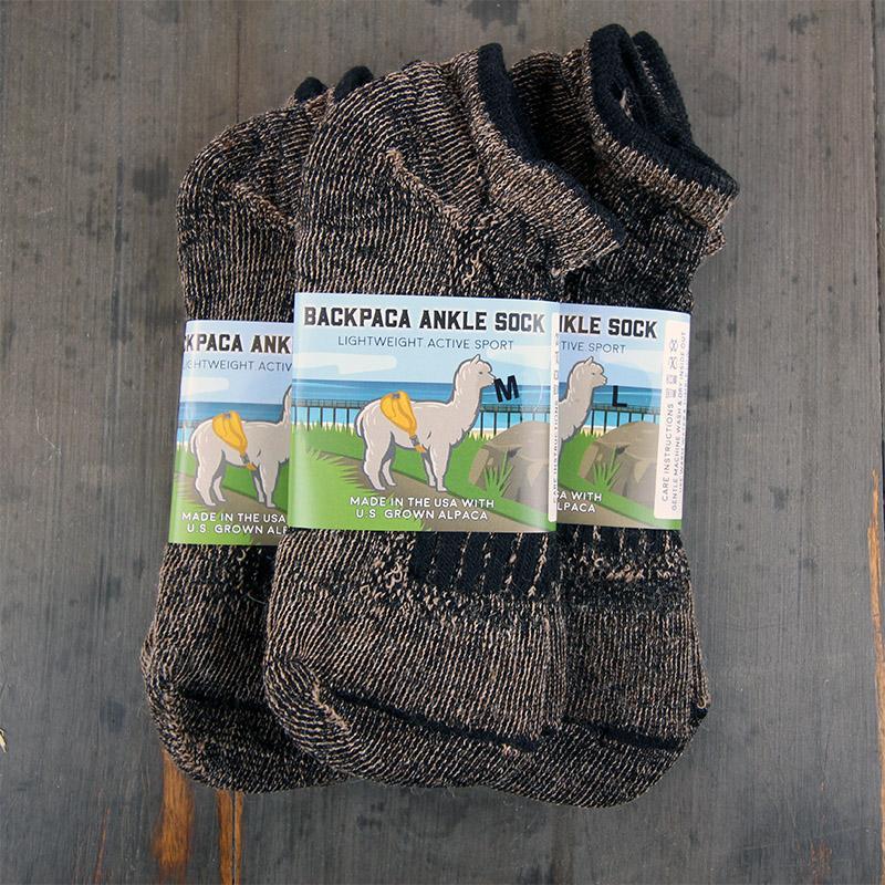 BACKPACA Lightweight Hiker Alpaca Ankle Socks