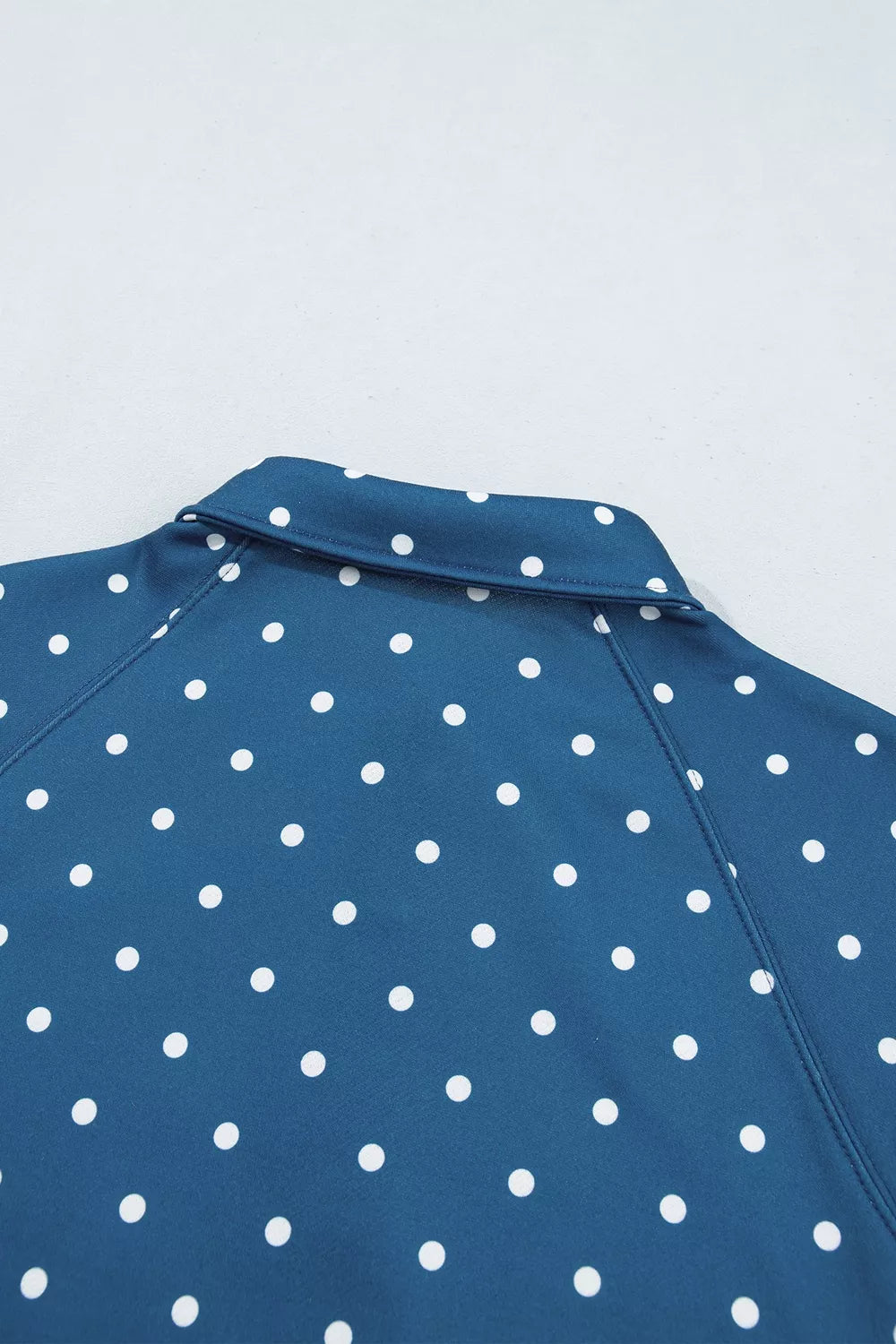 Polka Dot Snap-Button Sweatshirt