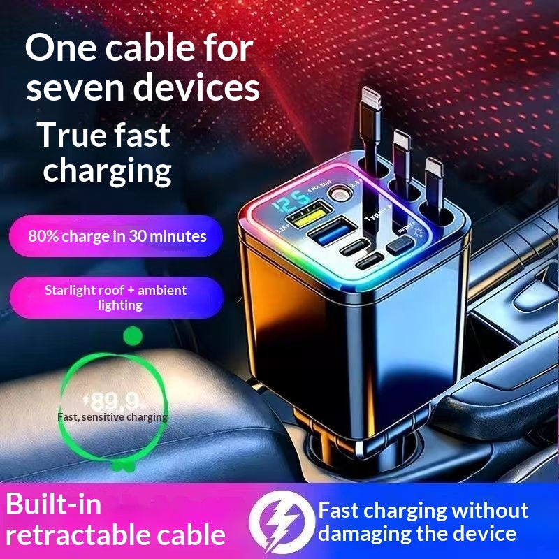Super-fast Charging 7-in-1 Car Phone Charger
