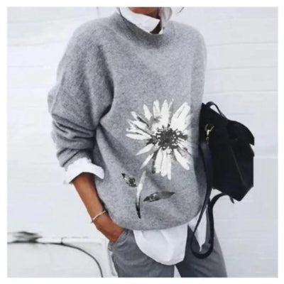 Fashion Long Sleeve Pullover Sweater Fall And Winter Fashion Solid Color Knitted Tops For Women Clothing