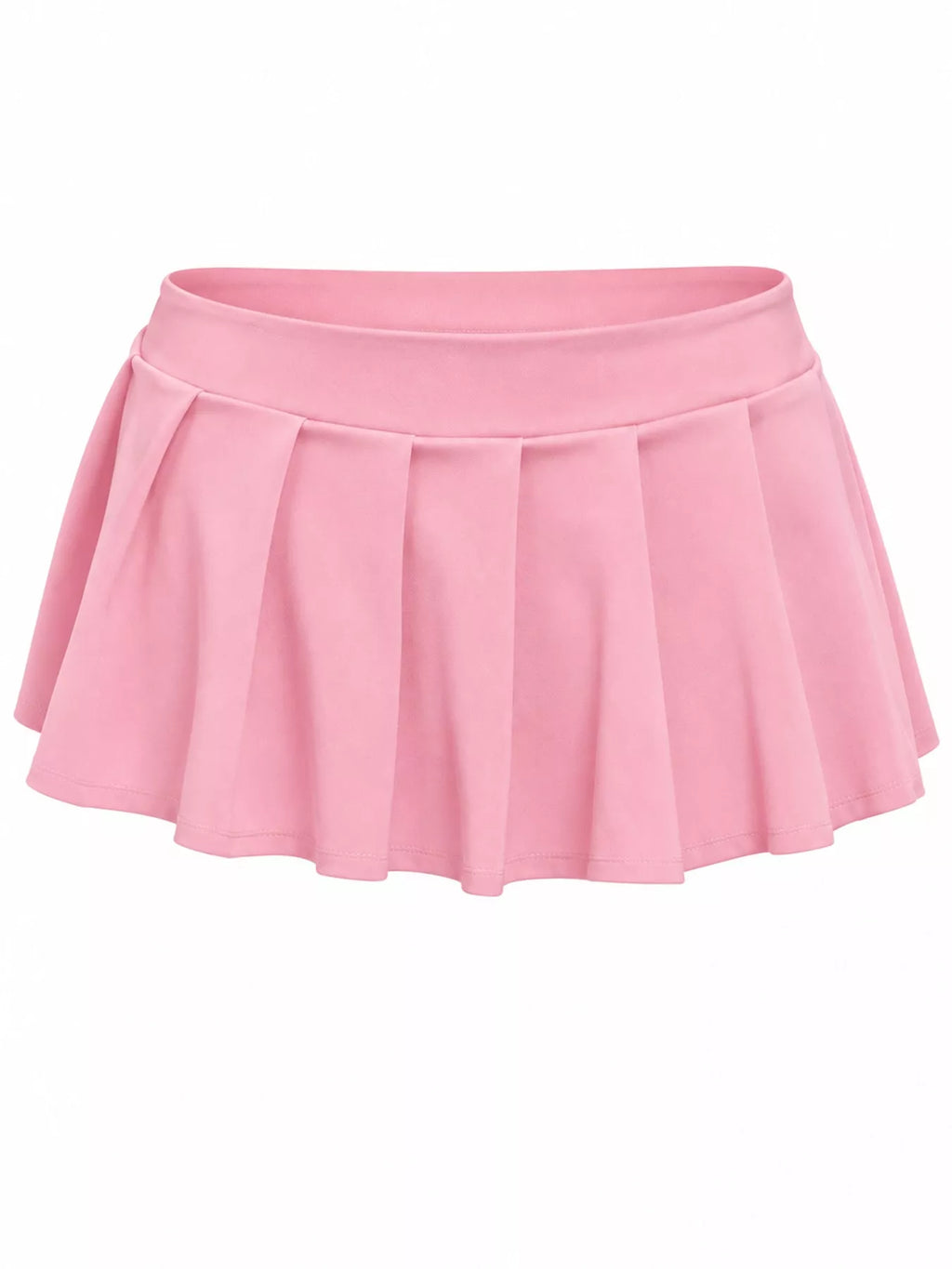 Low Waist Pleated Micro Mini Skirt