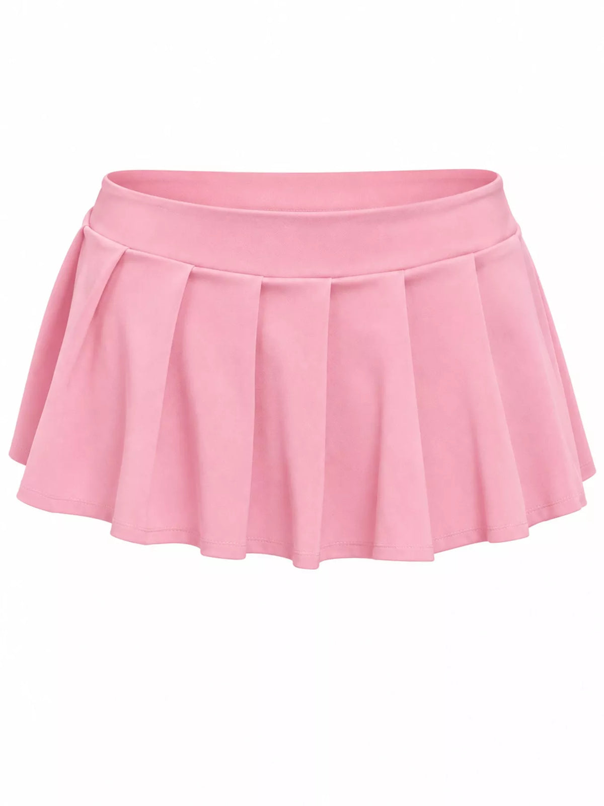Low Waist Pleated Micro Mini Skirt