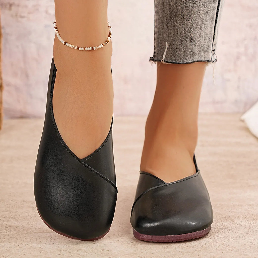 Round Toe Flats Slip-Ons
