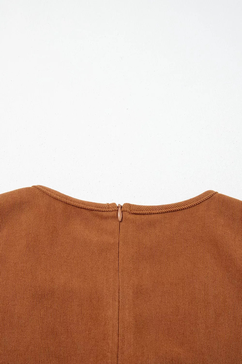 Solid Color Tie V Neck Sleeveless Corduroy Romper