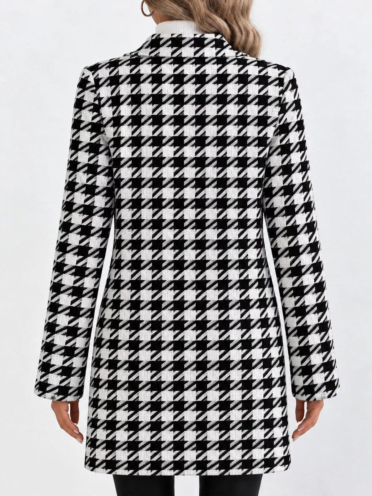 Full Size Long Sleeve Longline Outerwear Plus Size