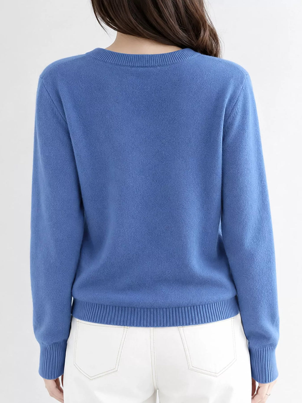 Crew Neck Button-Down Cardigan