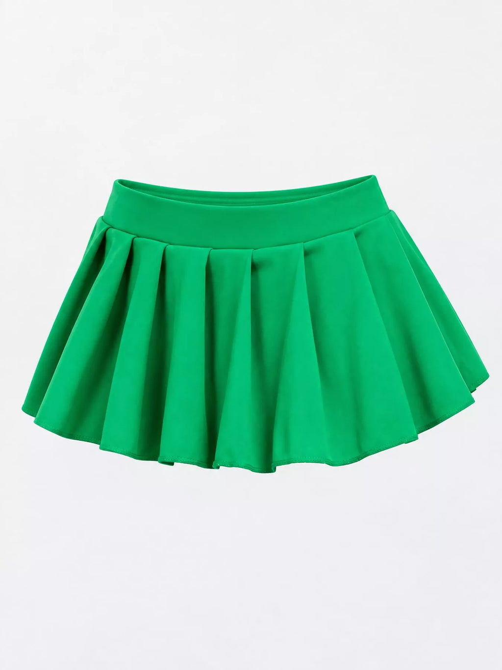 Low Waist Pleated Micro Mini Skirt