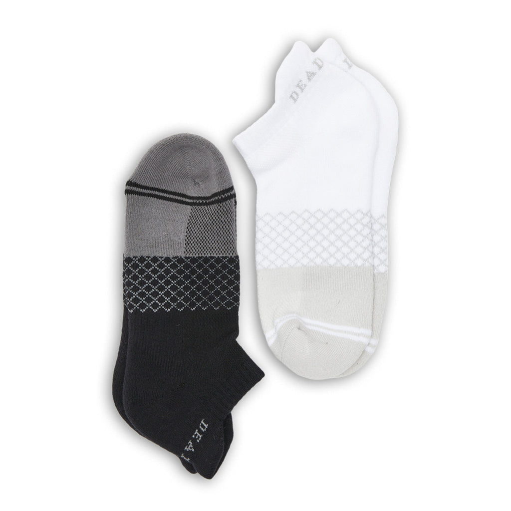 Black and White Ankle Socks 2-Pack