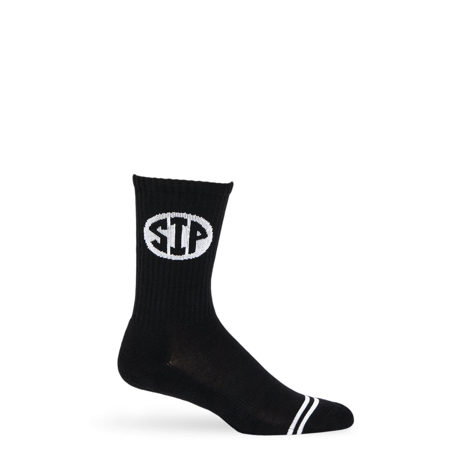 Black Sip Casual Crew Socks