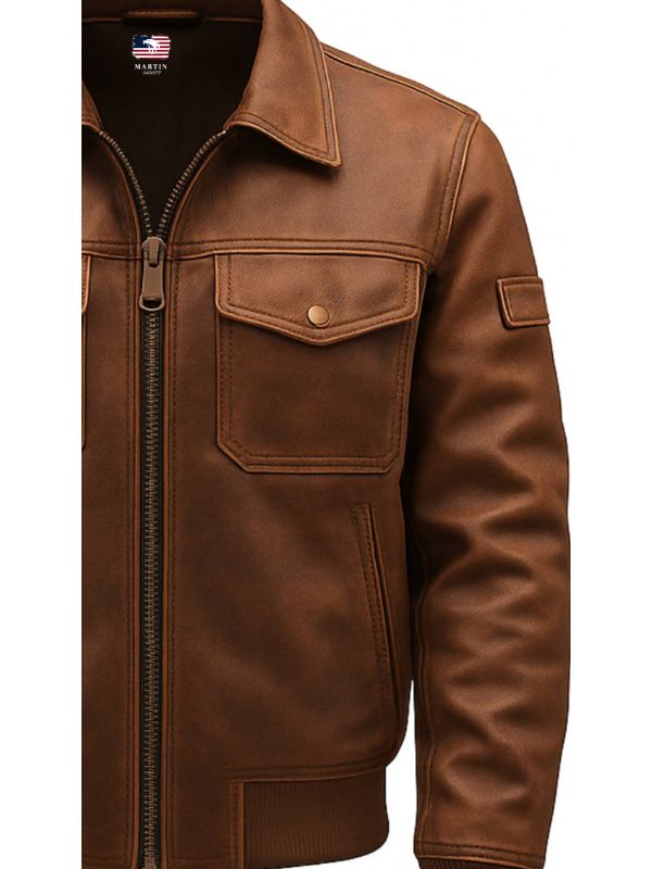 Men's Bobby Brown Leather Biker Jacket