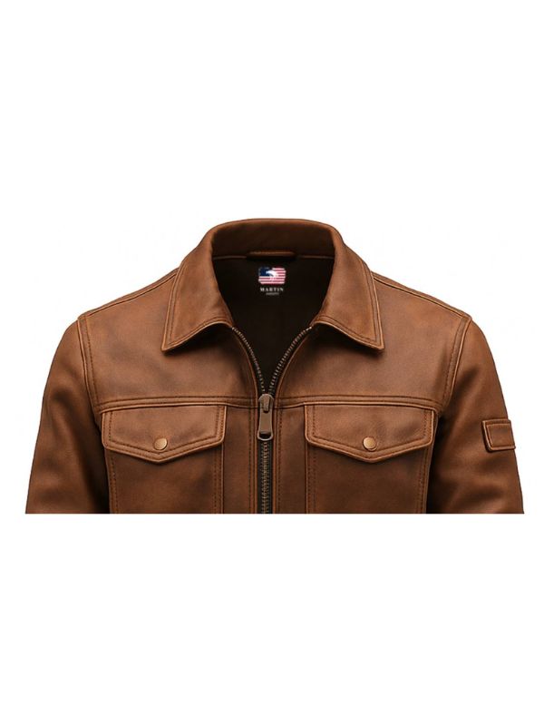 Men's Bobby Brown Leather Biker Jacket
