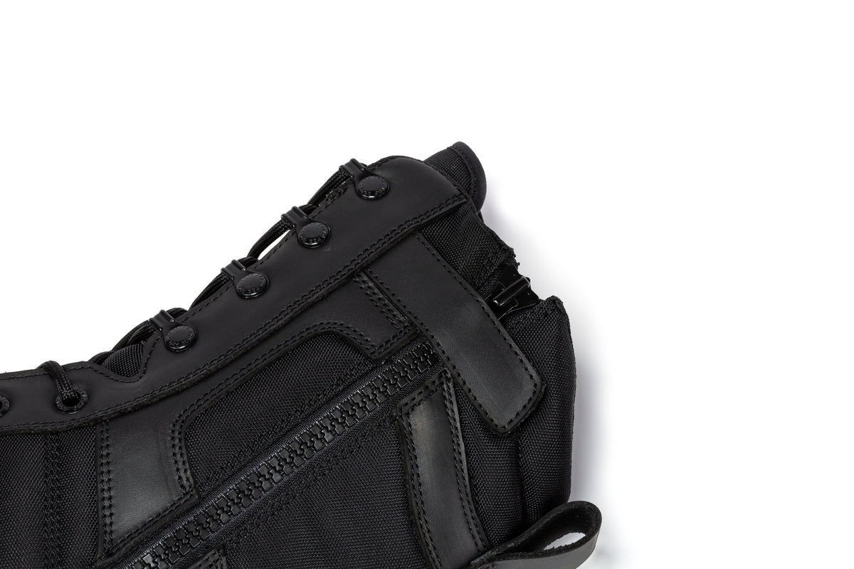Botas Pro Black Men's 8 inch Side Zipper Rubber Sole Tactical Boots BMP110BK