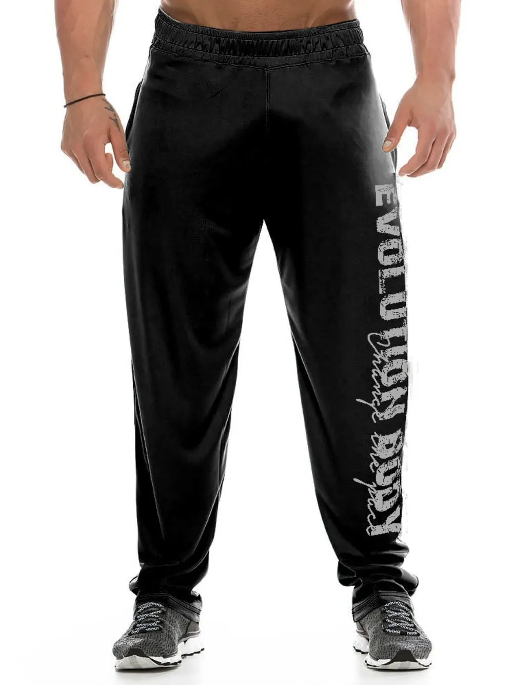 Men's Letter Elastic Waist Active Pants