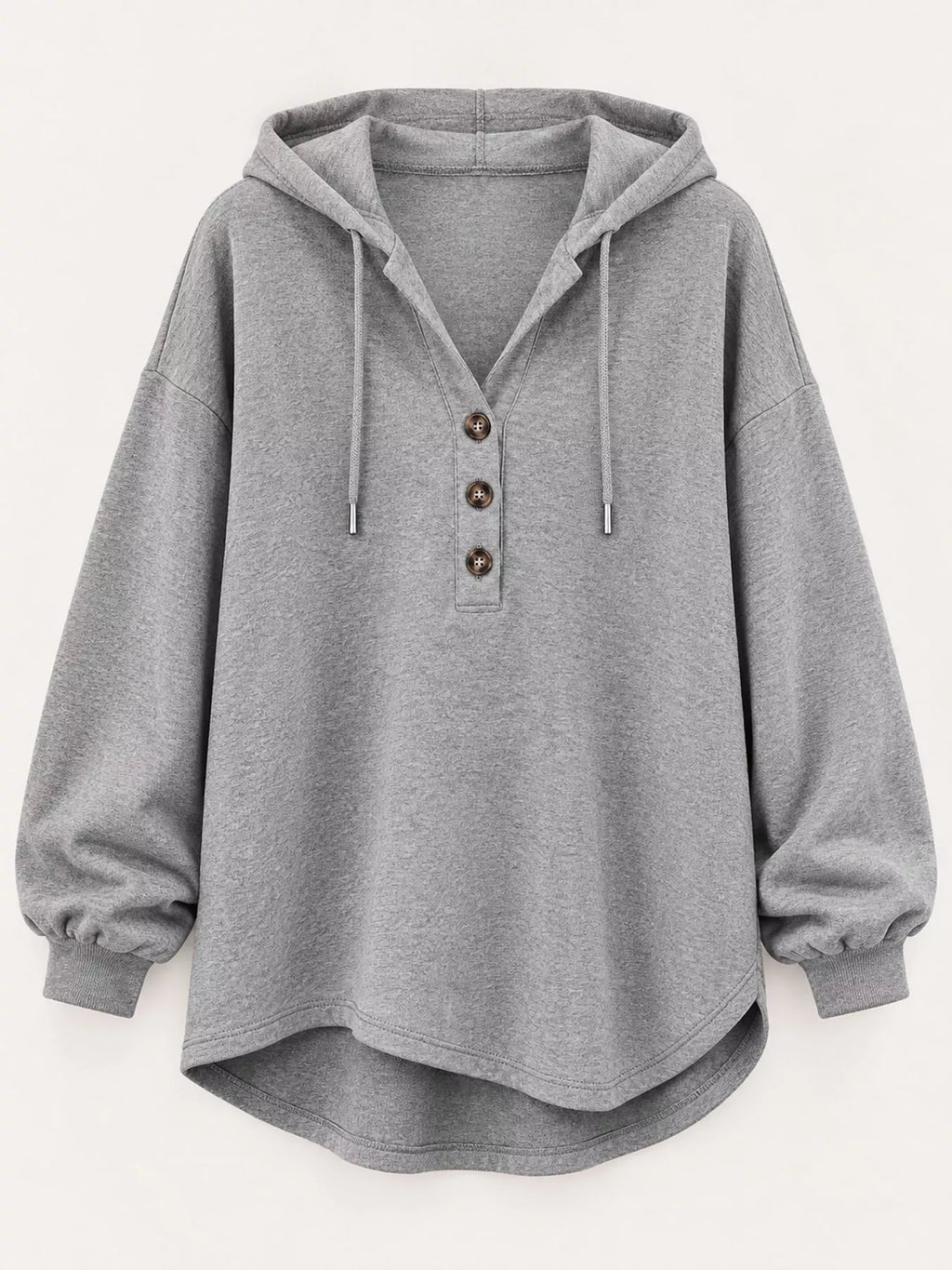 Drawstring Dropped Shoulder Hoodie
