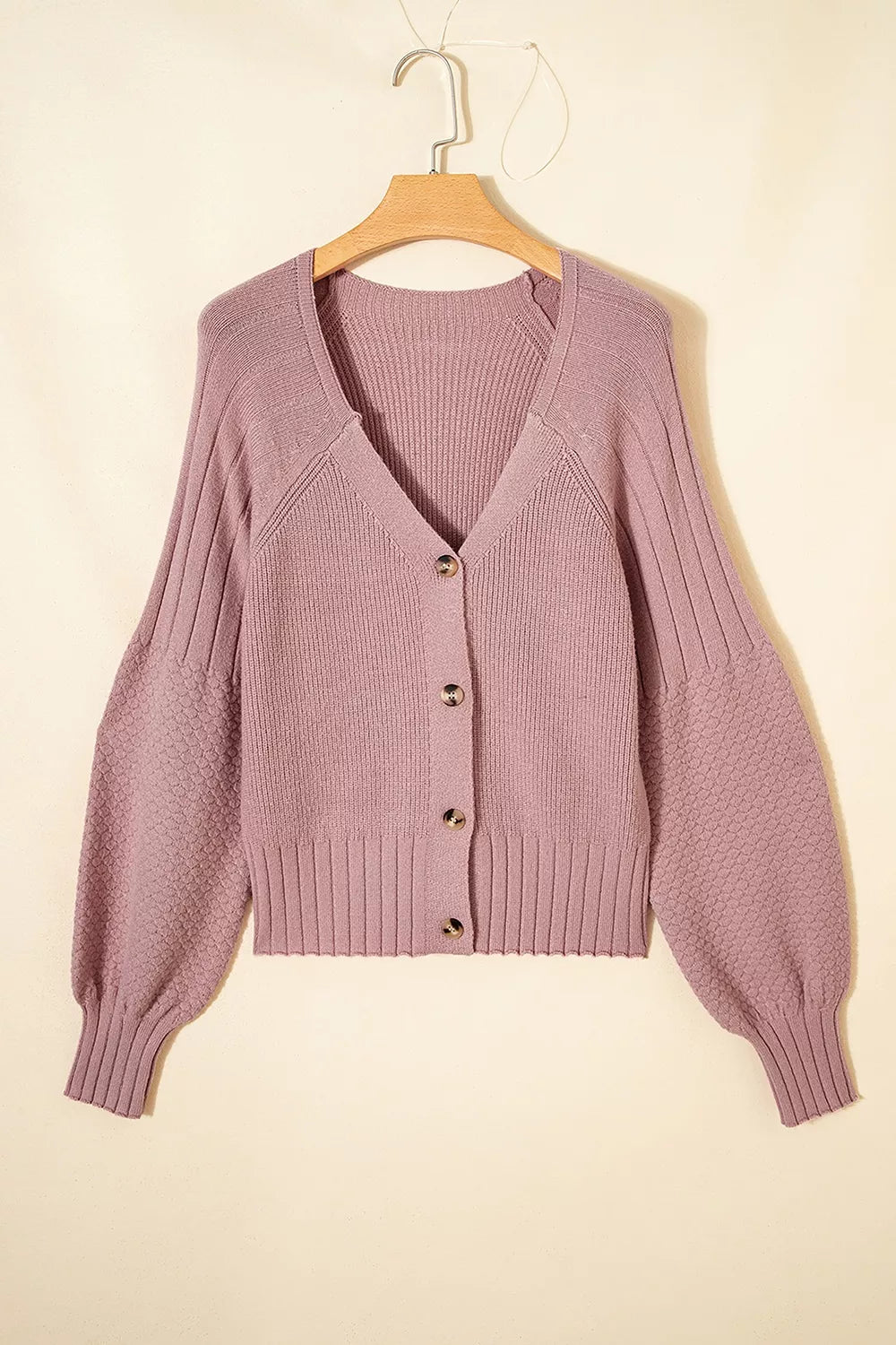 V-Neck Button-Down Cardigan