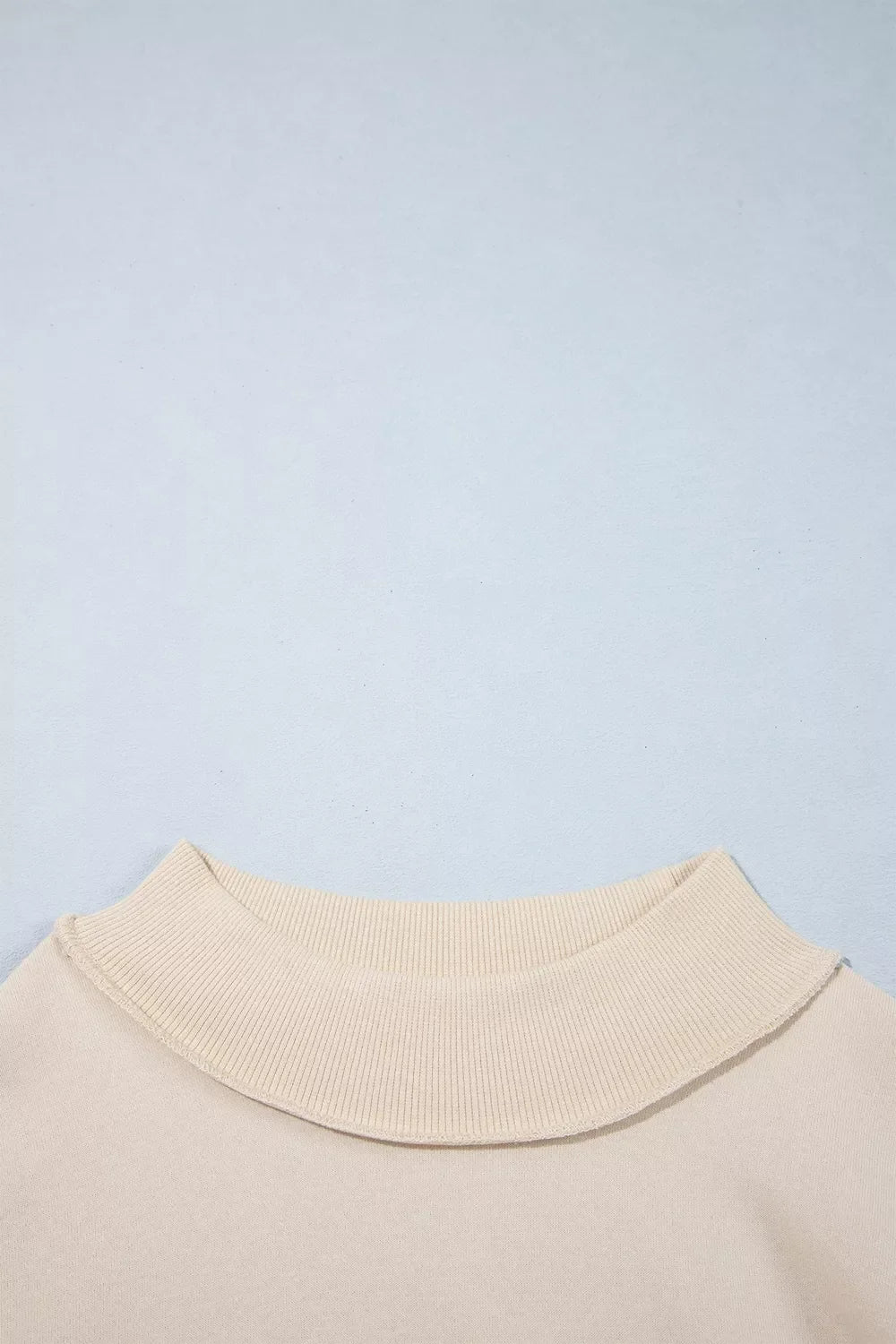 CHRIST IS KING Embroidery High Neck Baggy Sweatshirt