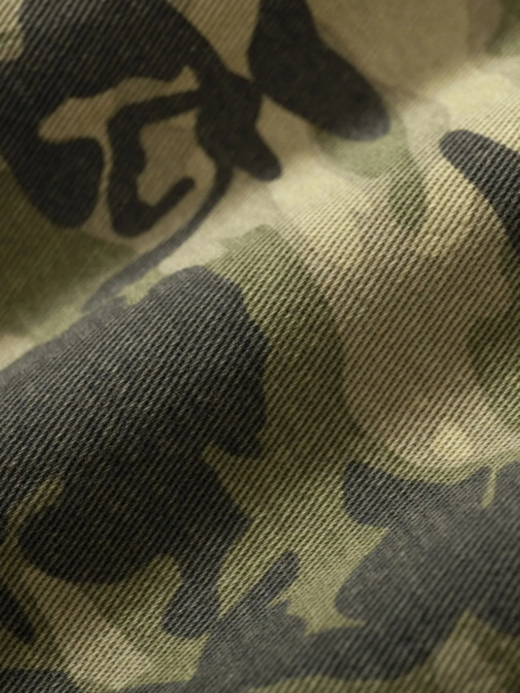 Men's Distressed Camouflage Patchwork Wide Leg Jeans